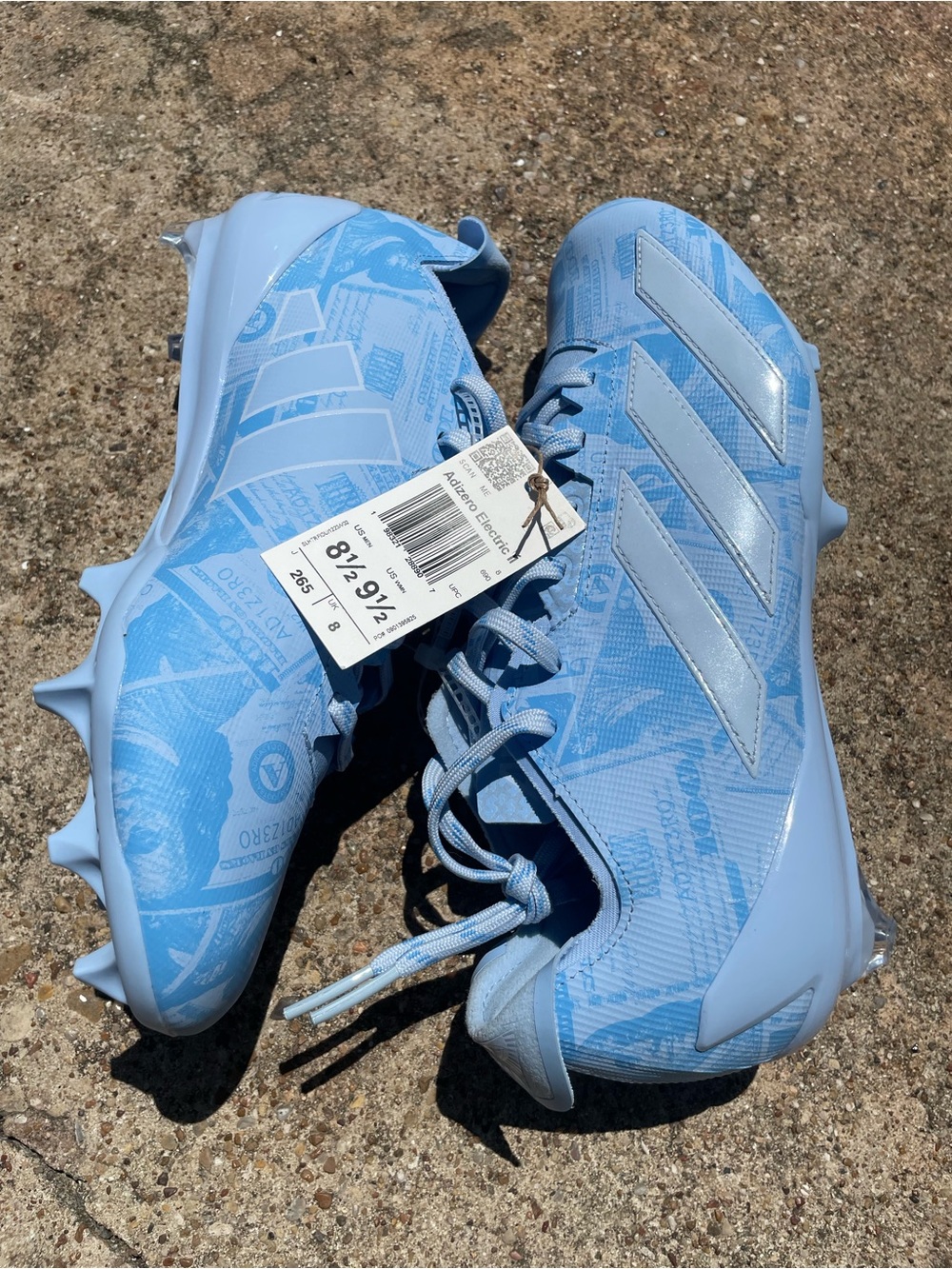 adidas Adizero Electric II Currency Neutral Blue Football Cleats